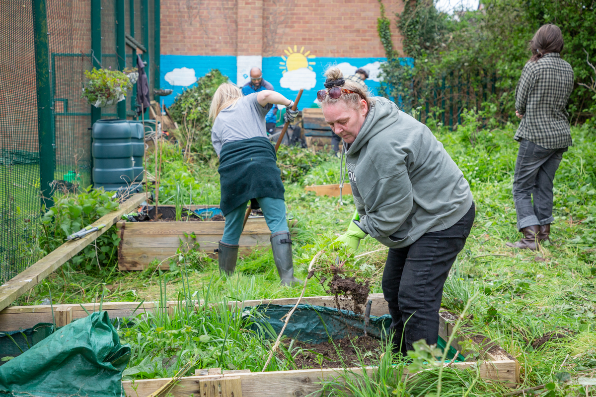 Helping out at 'The Vibe' - Fair Shares