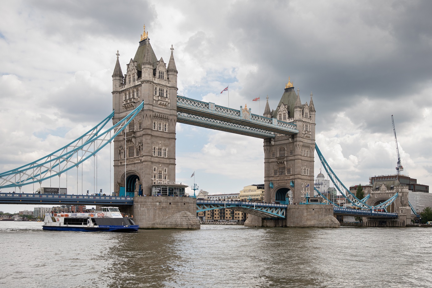 A photo of Tower Bridge in London.